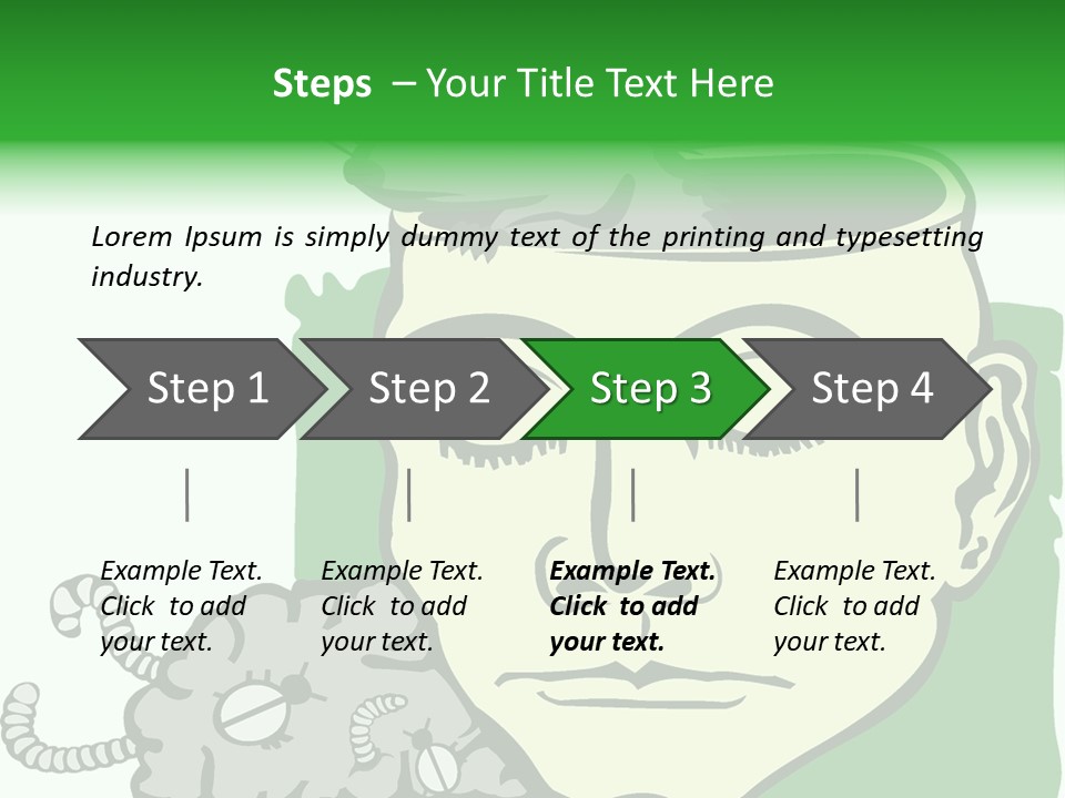 Human Face Brain PowerPoint Template