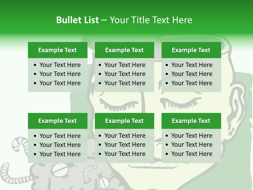 Human Face Brain PowerPoint Template