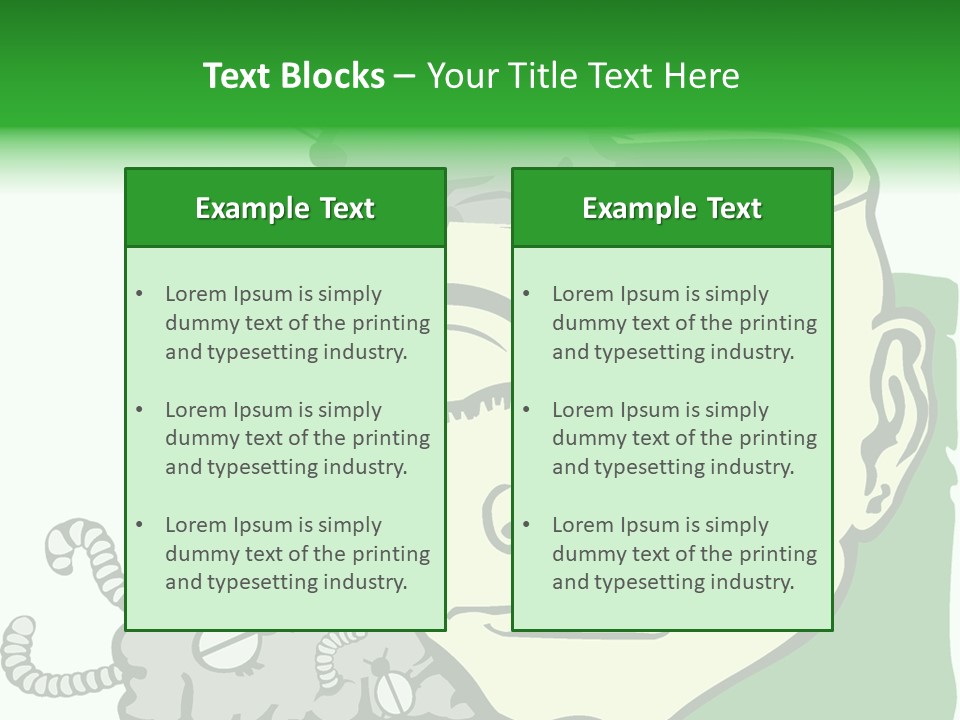 Human Face Brain PowerPoint Template