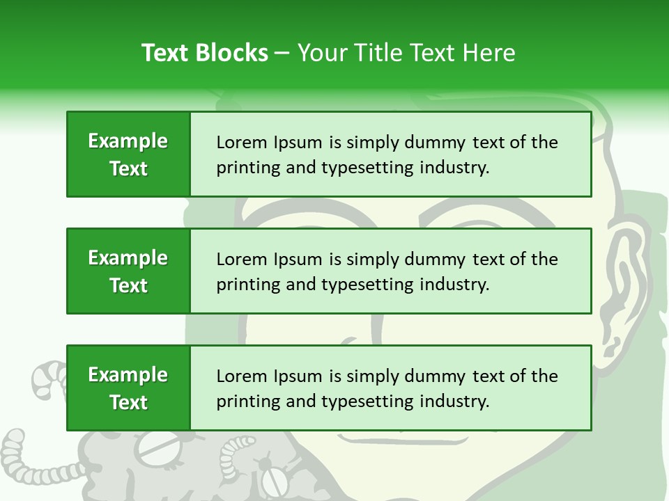 Human Face Brain PowerPoint Template