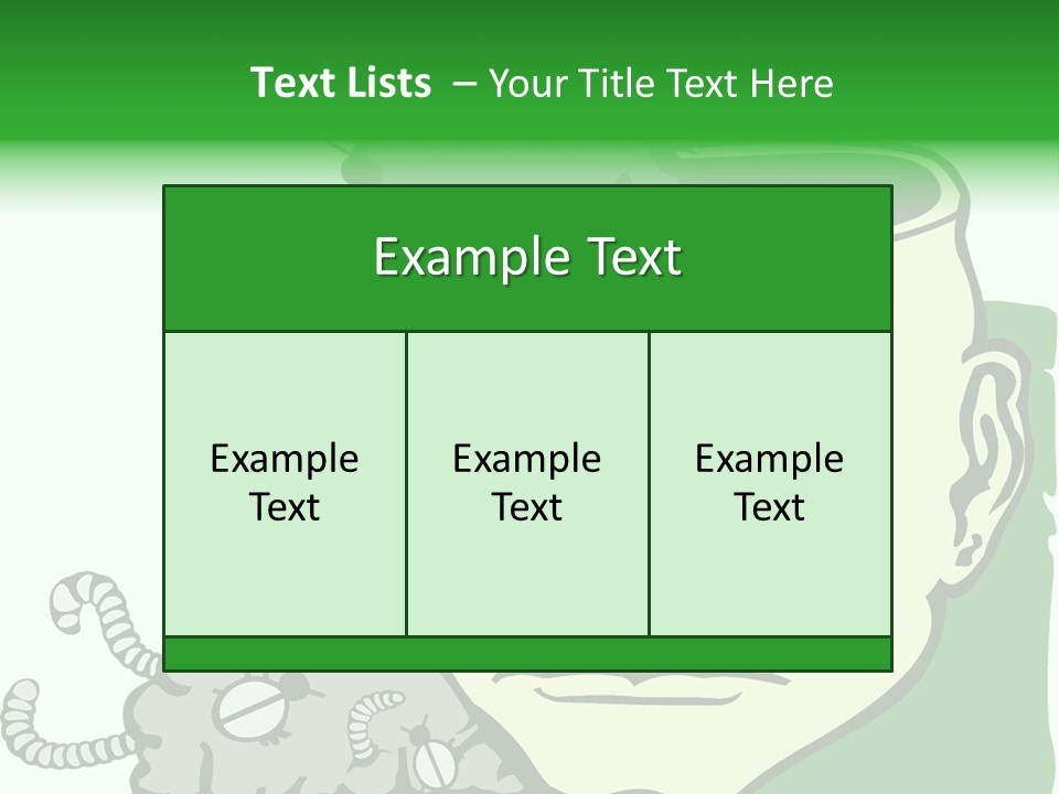 Human Face Brain PowerPoint Template