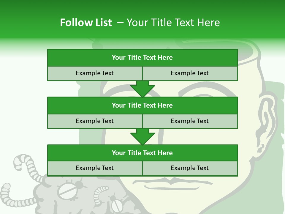 Human Face Brain PowerPoint Template