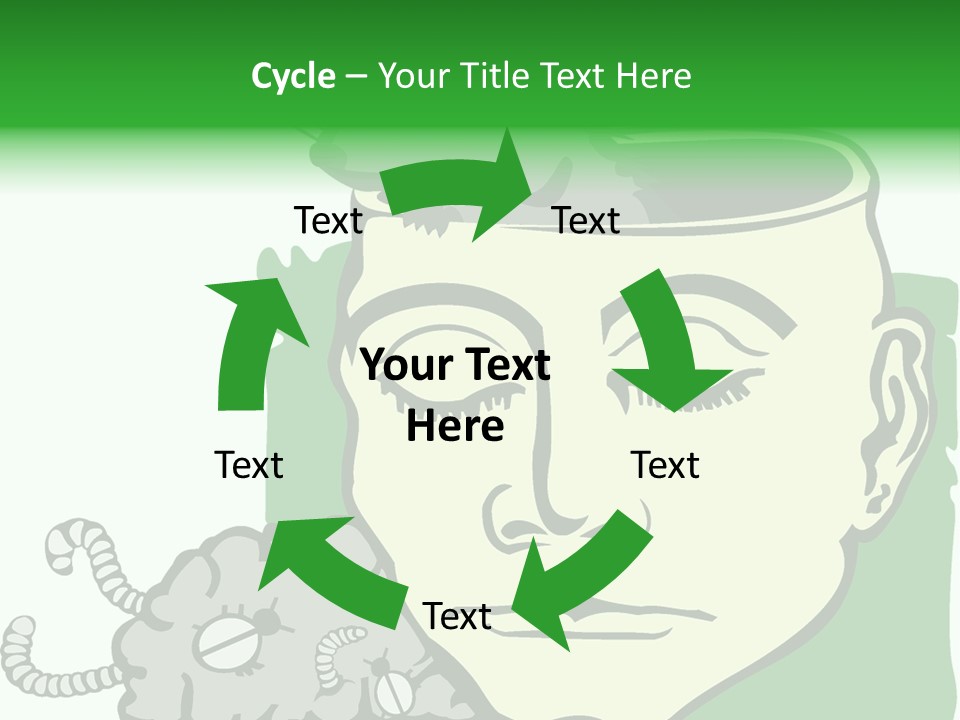 Human Face Brain PowerPoint Template
