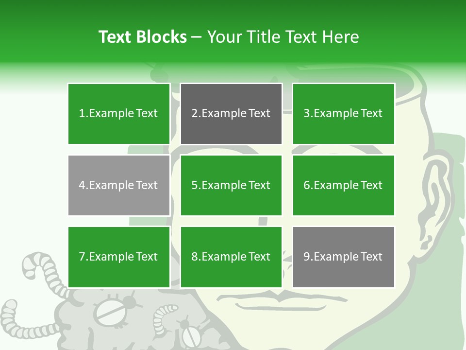 Human Face Brain PowerPoint Template