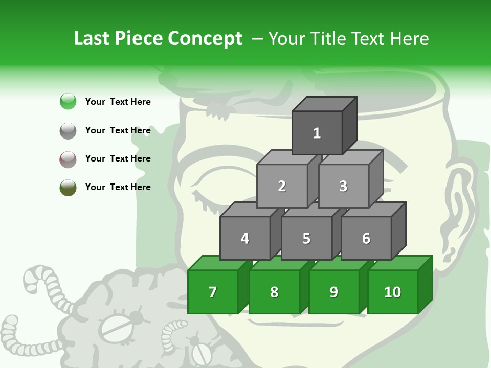 Human Face Brain PowerPoint Template