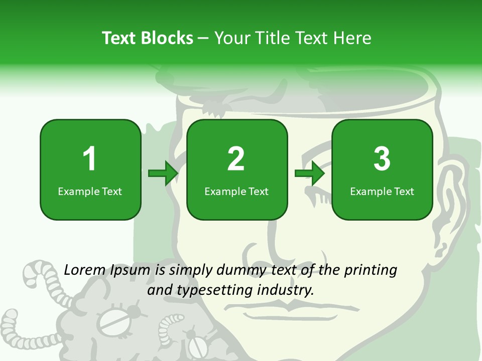 Human Face Brain PowerPoint Template