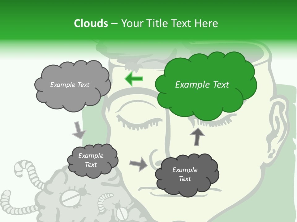 Human Face Brain PowerPoint Template