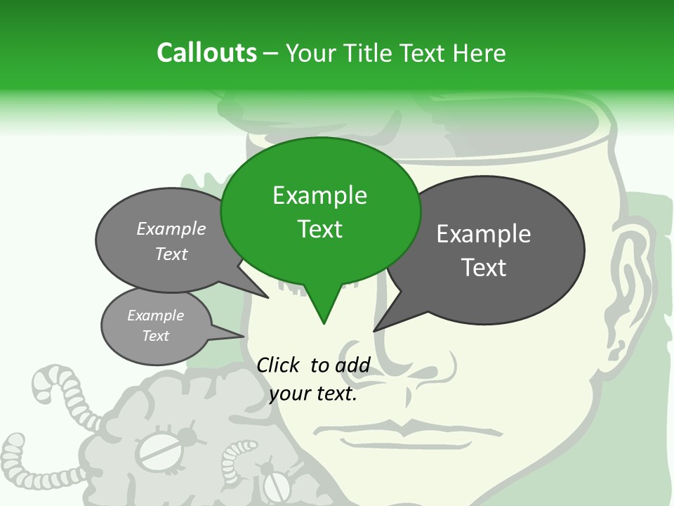 Human Face Brain PowerPoint Template