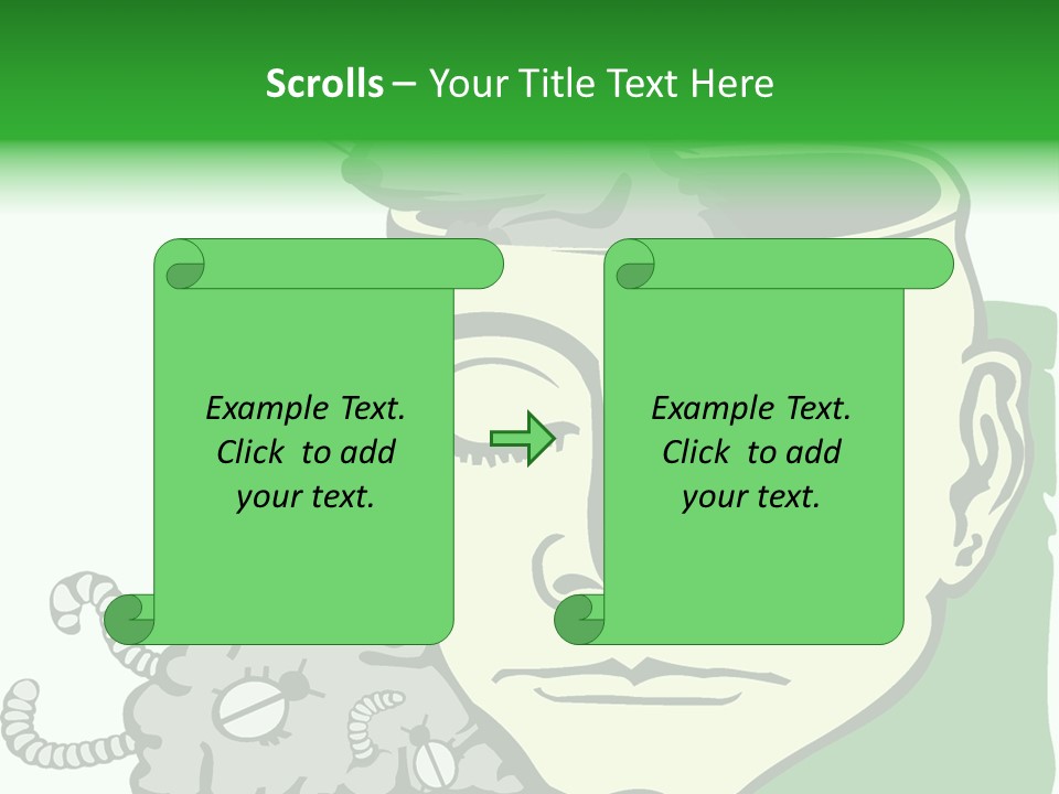 Human Face Brain PowerPoint Template