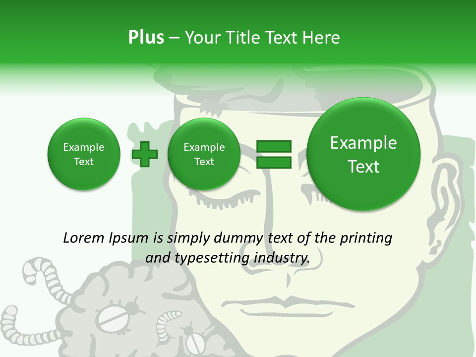 Human Face Brain PowerPoint Template