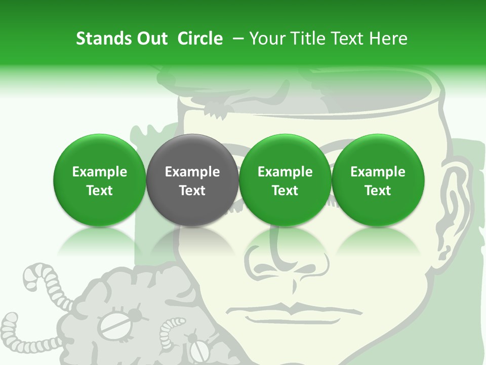 Human Face Brain PowerPoint Template