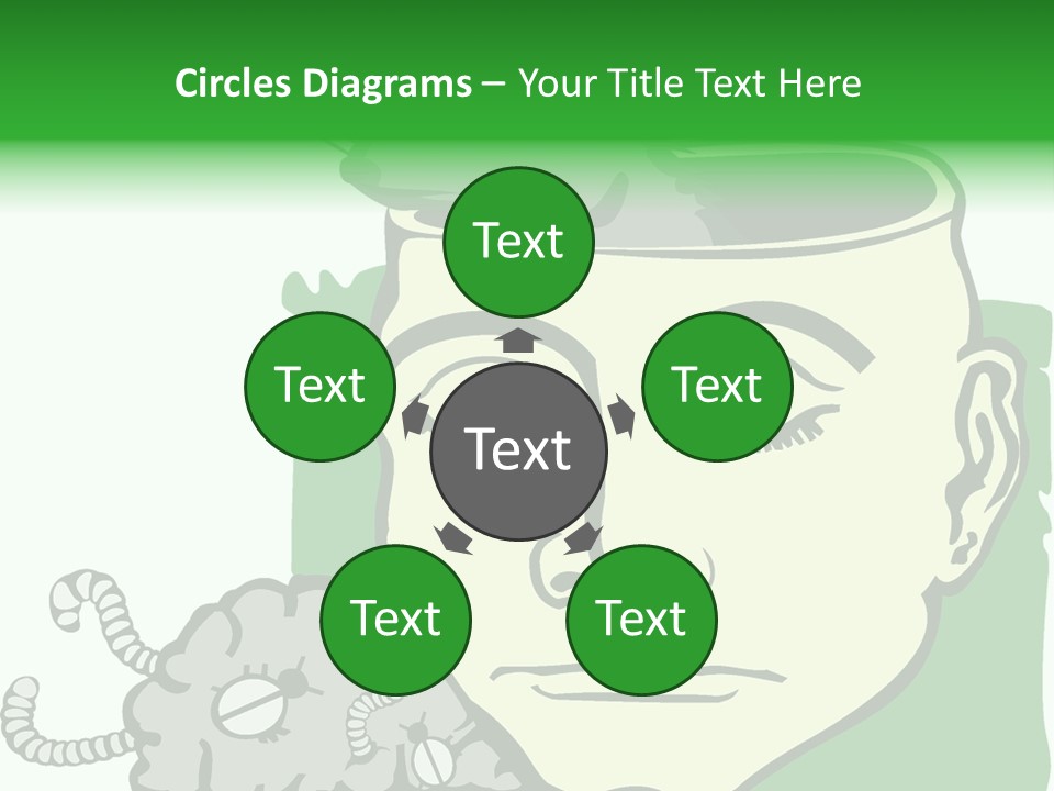Human Face Brain PowerPoint Template