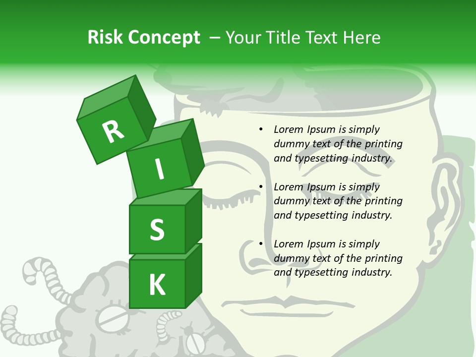 Human Face Brain PowerPoint Template