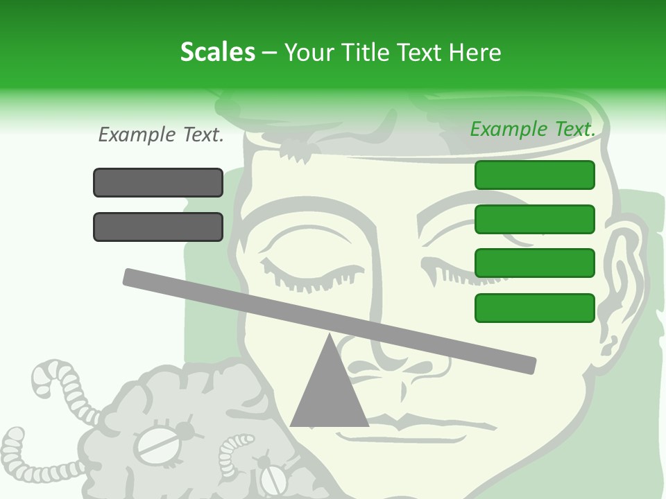 Human Face Brain PowerPoint Template