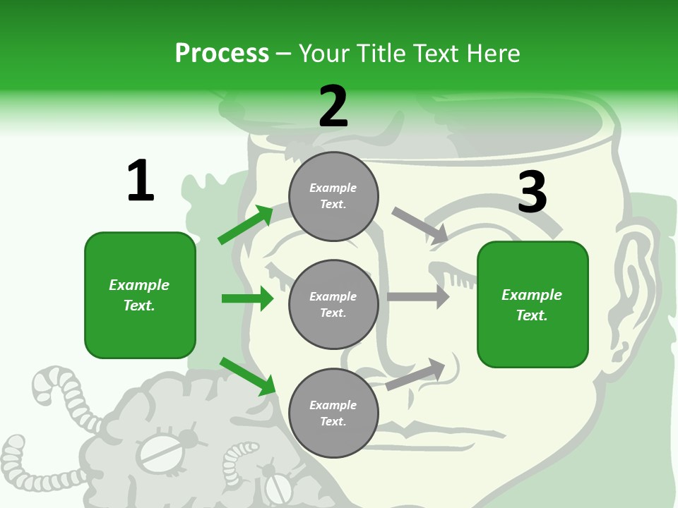 Human Face Brain PowerPoint Template