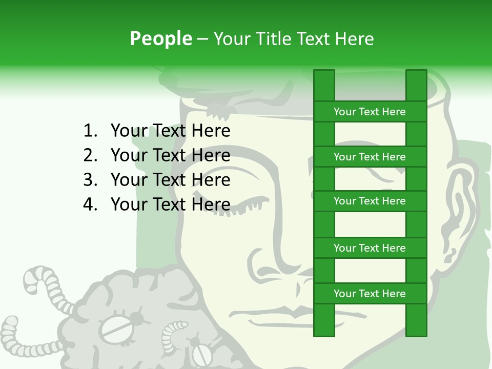 Human Face Brain PowerPoint Template
