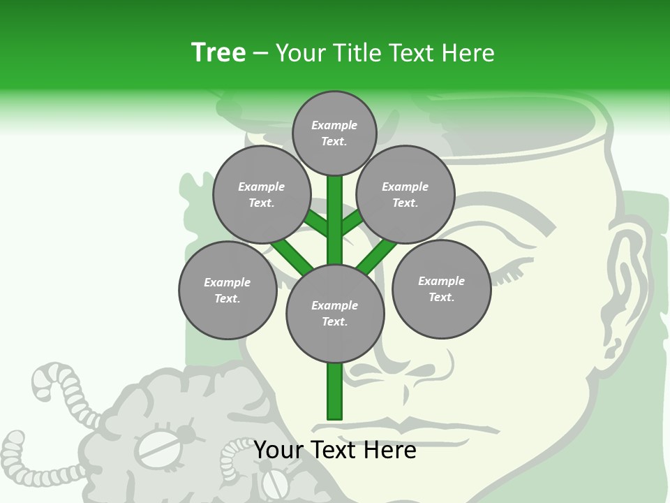 Human Face Brain PowerPoint Template