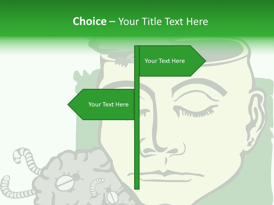 Human Face Brain PowerPoint Template