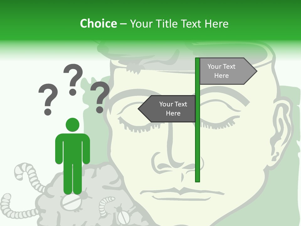 Human Face Brain PowerPoint Template