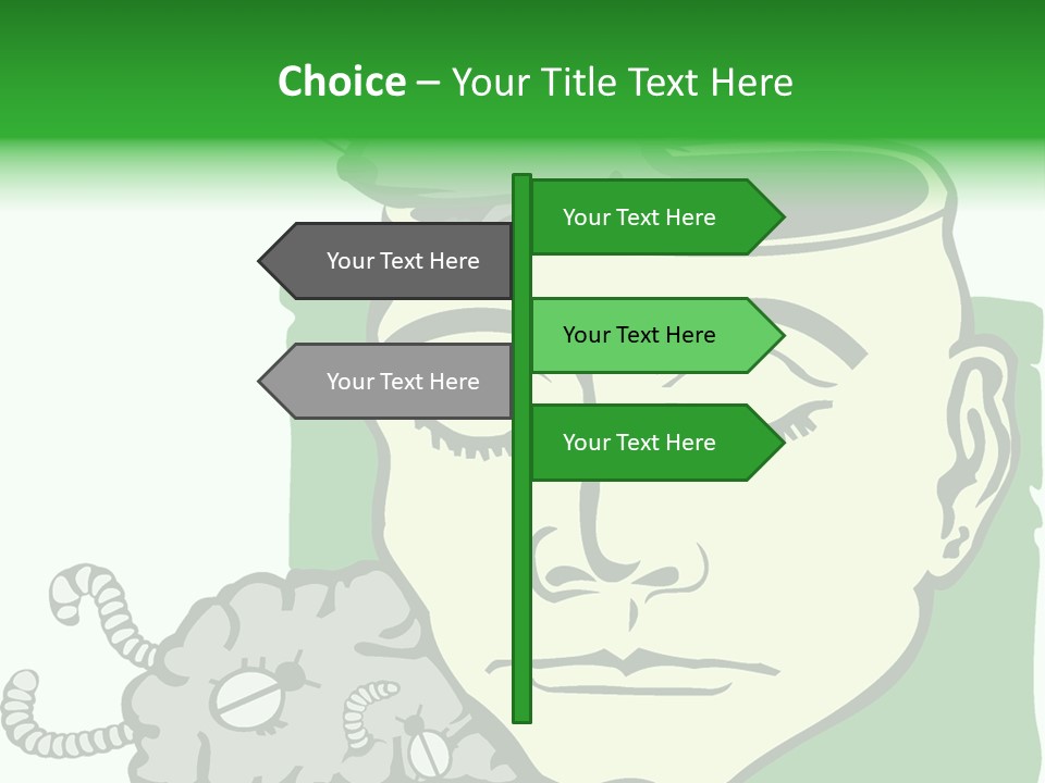 Human Face Brain PowerPoint Template