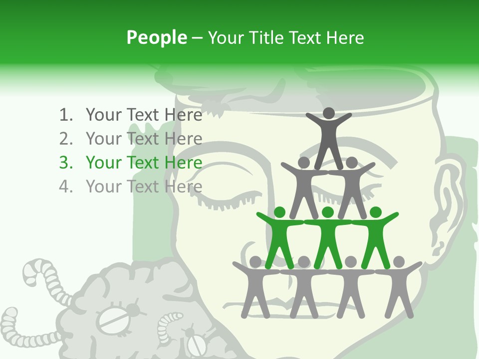 Human Face Brain PowerPoint Template