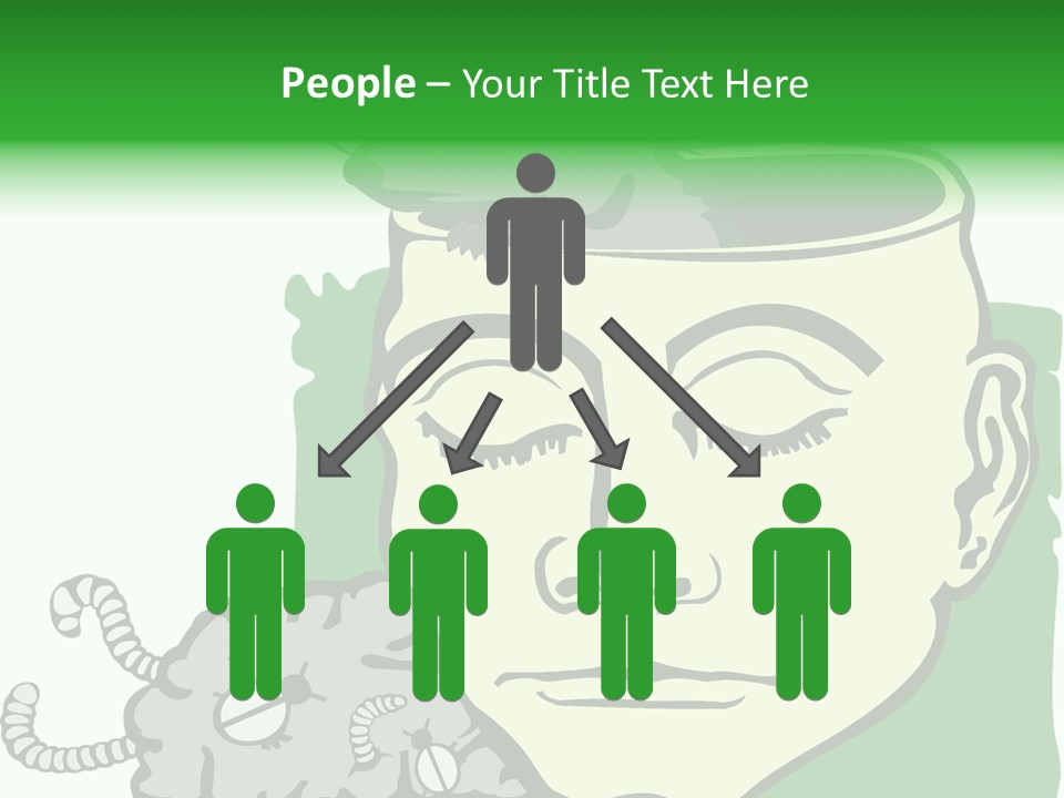 Human Face Brain PowerPoint Template