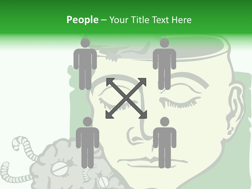 Human Face Brain PowerPoint Template