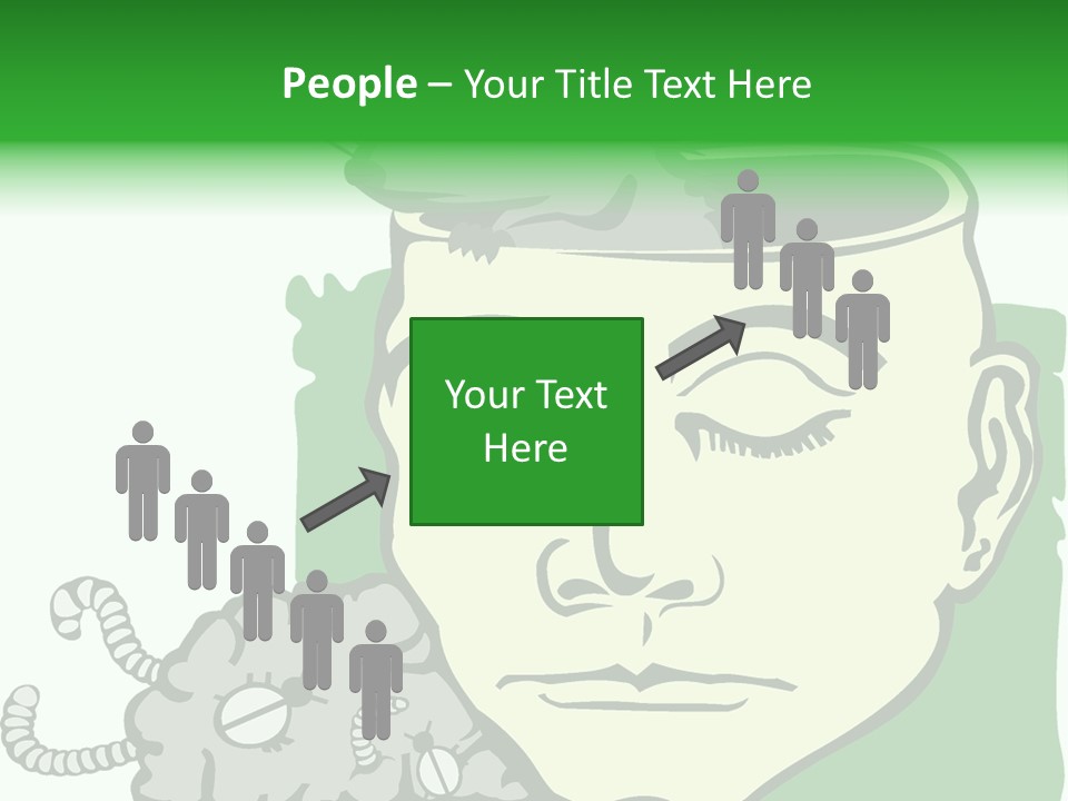 Human Face Brain PowerPoint Template