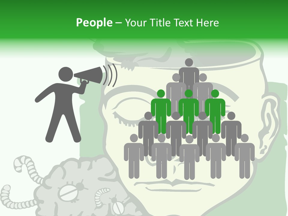 Human Face Brain PowerPoint Template