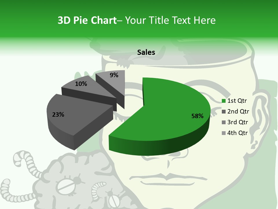 Human Face Brain PowerPoint Template