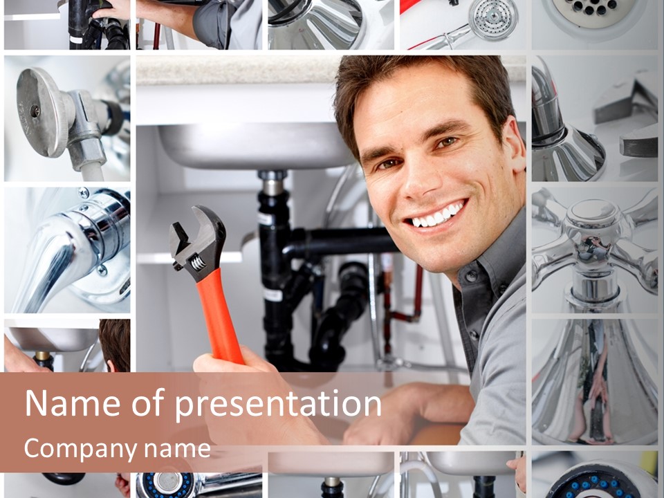 Adjustable Tool Person PowerPoint Template