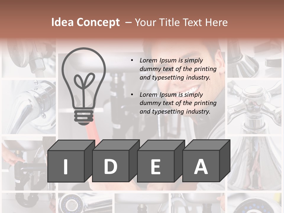 Adjustable Tool Person PowerPoint Template