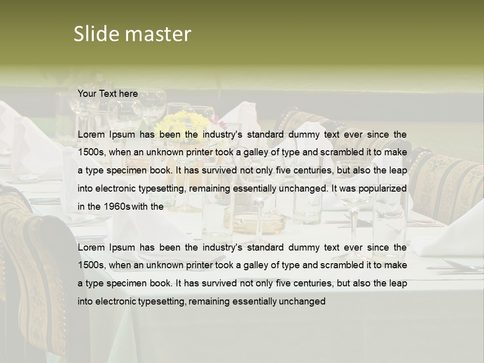 Lunch Wedding Table Wedding PowerPoint Template