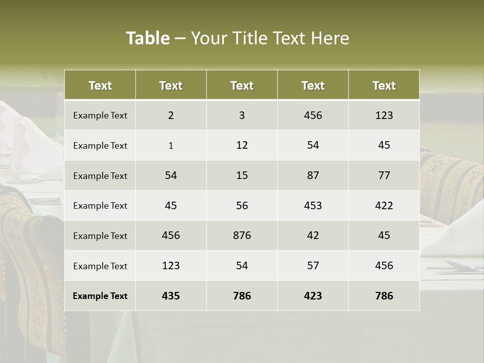 Lunch Wedding Table Wedding PowerPoint Template