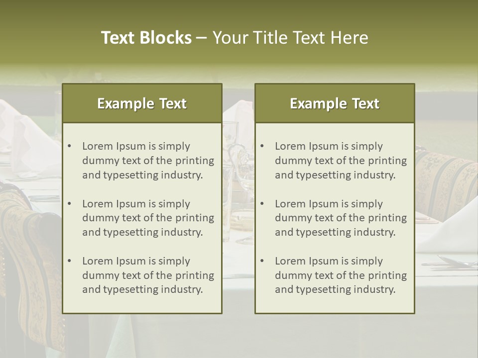 Lunch Wedding Table Wedding PowerPoint Template