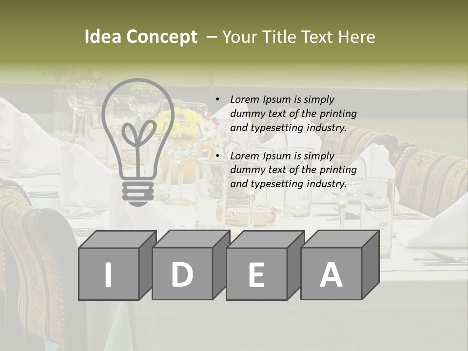 Lunch Wedding Table Wedding PowerPoint Template