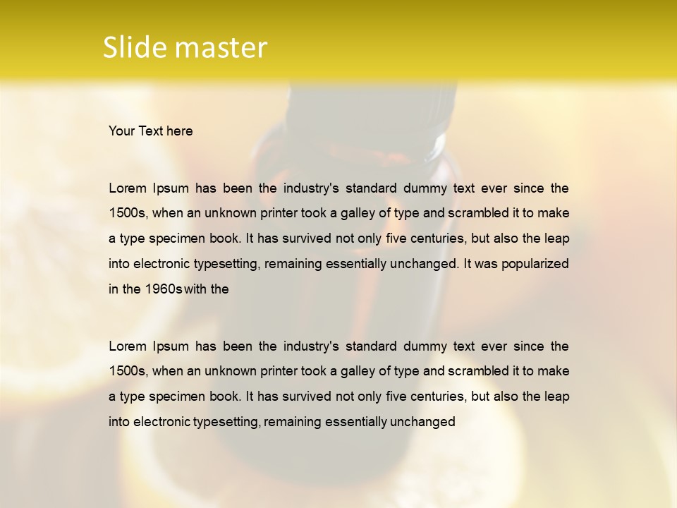 Bottle Beauty Pampering PowerPoint Template