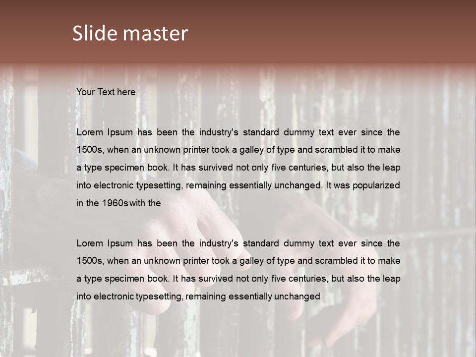 Two Hands Rust PowerPoint Template