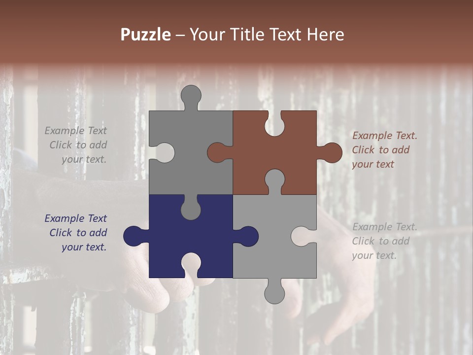 Two Hands Rust PowerPoint Template