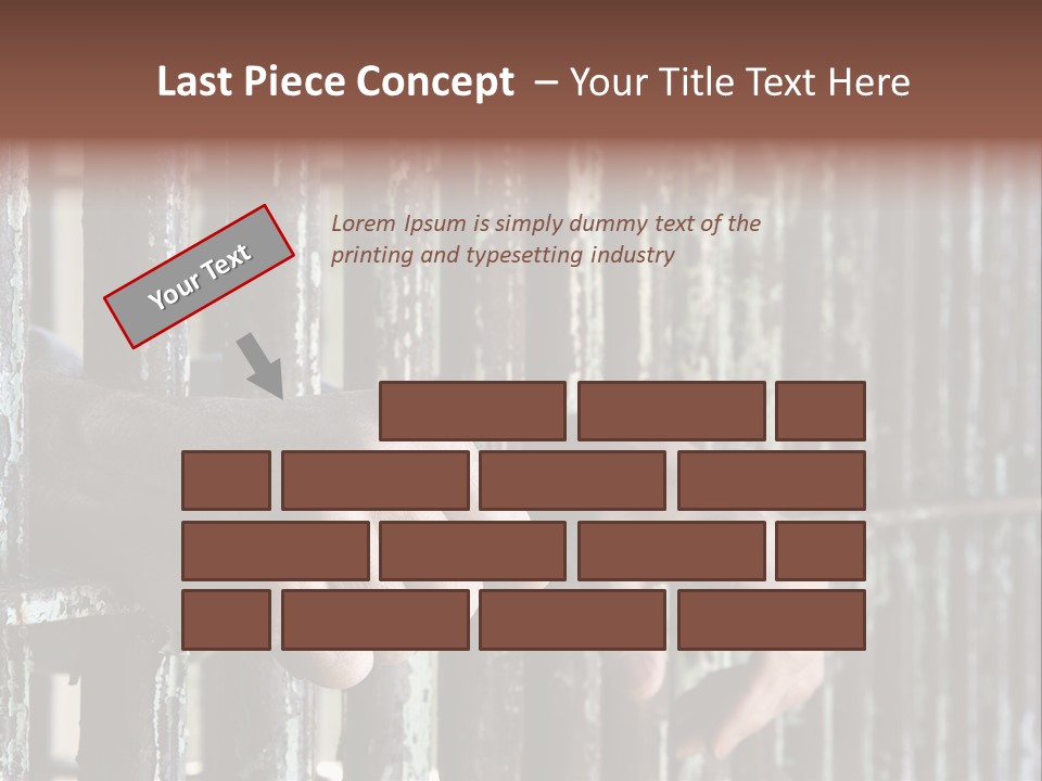 Two Hands Rust PowerPoint Template