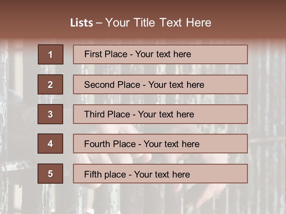Two Hands Rust PowerPoint Template