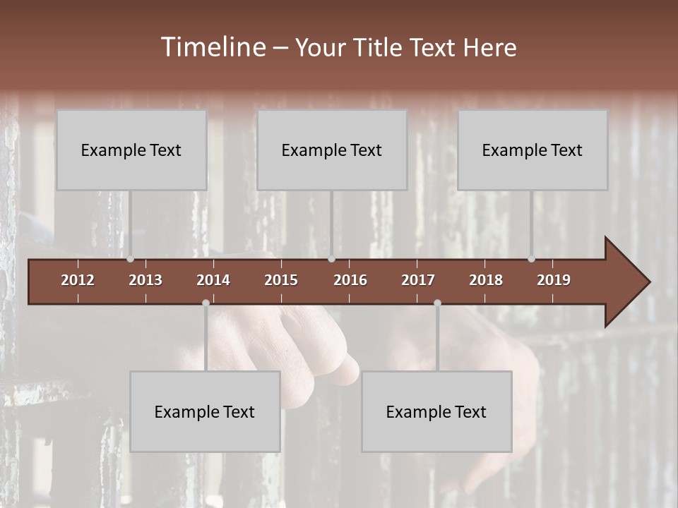 Two Hands Rust PowerPoint Template