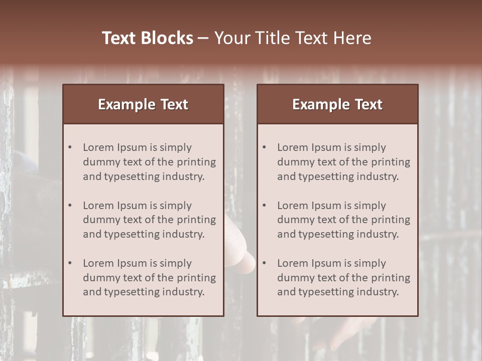 Two Hands Rust PowerPoint Template