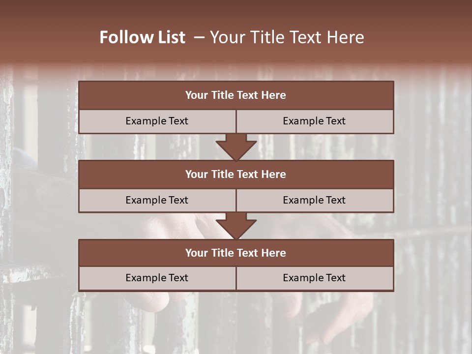 Two Hands Rust PowerPoint Template