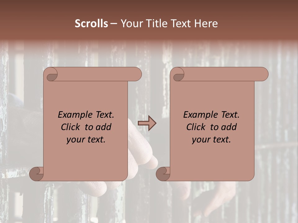 Two Hands Rust PowerPoint Template