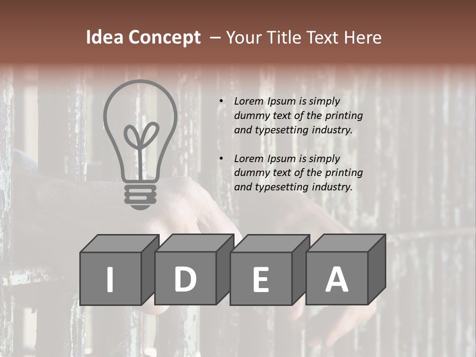 Two Hands Rust PowerPoint Template