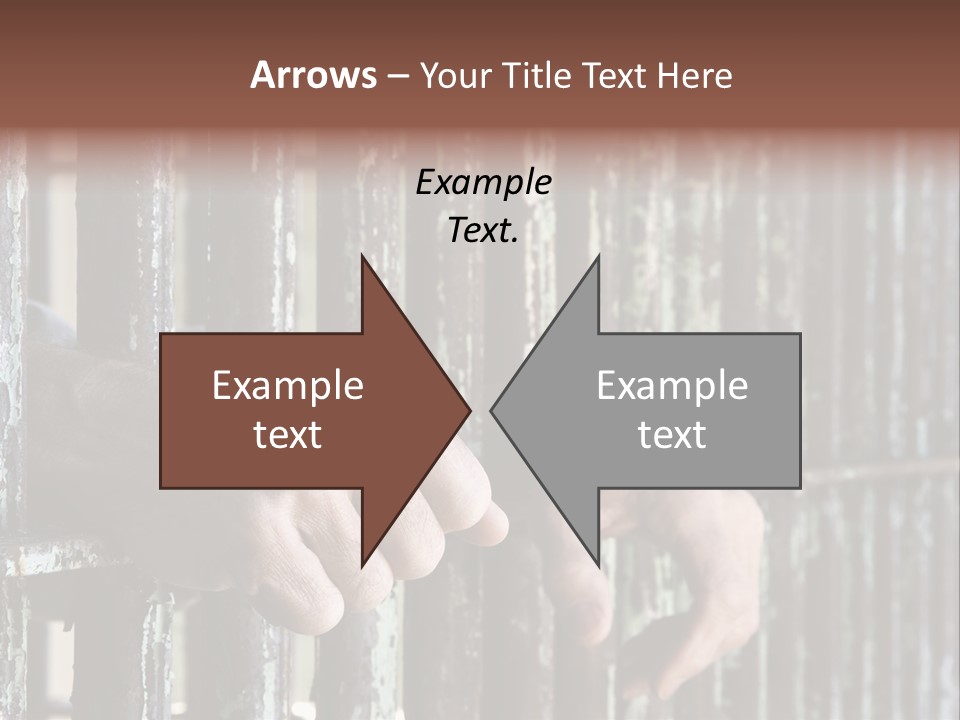 Two Hands Rust PowerPoint Template