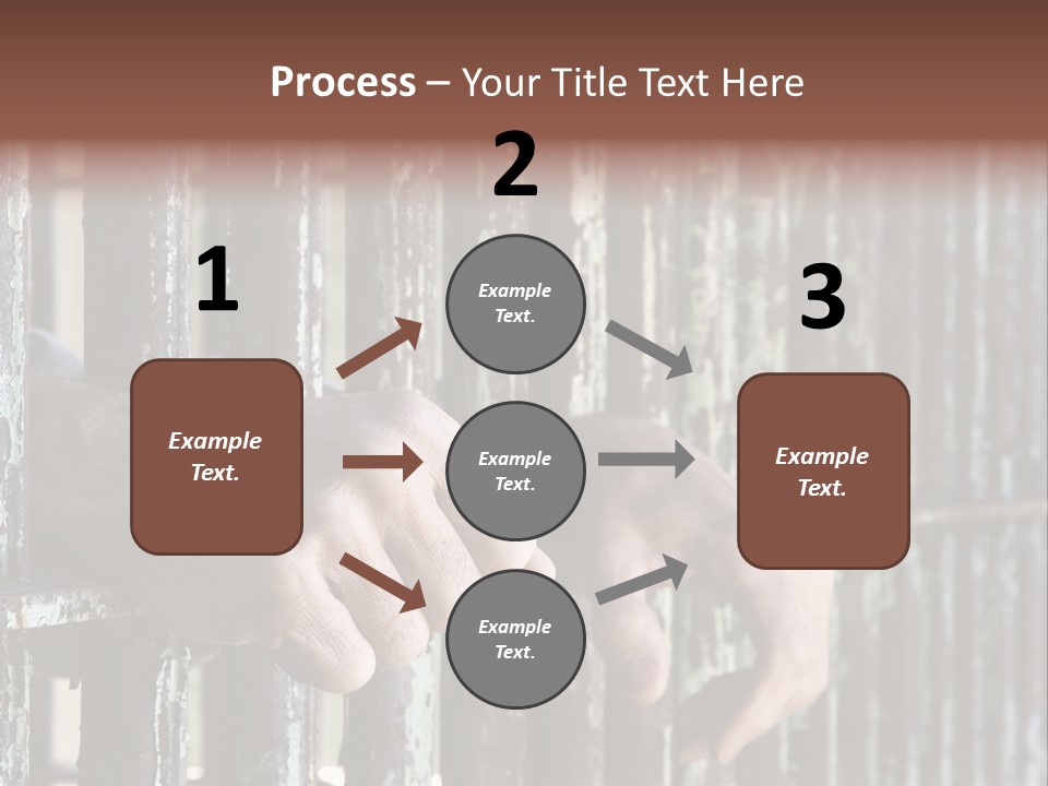 Two Hands Rust PowerPoint Template