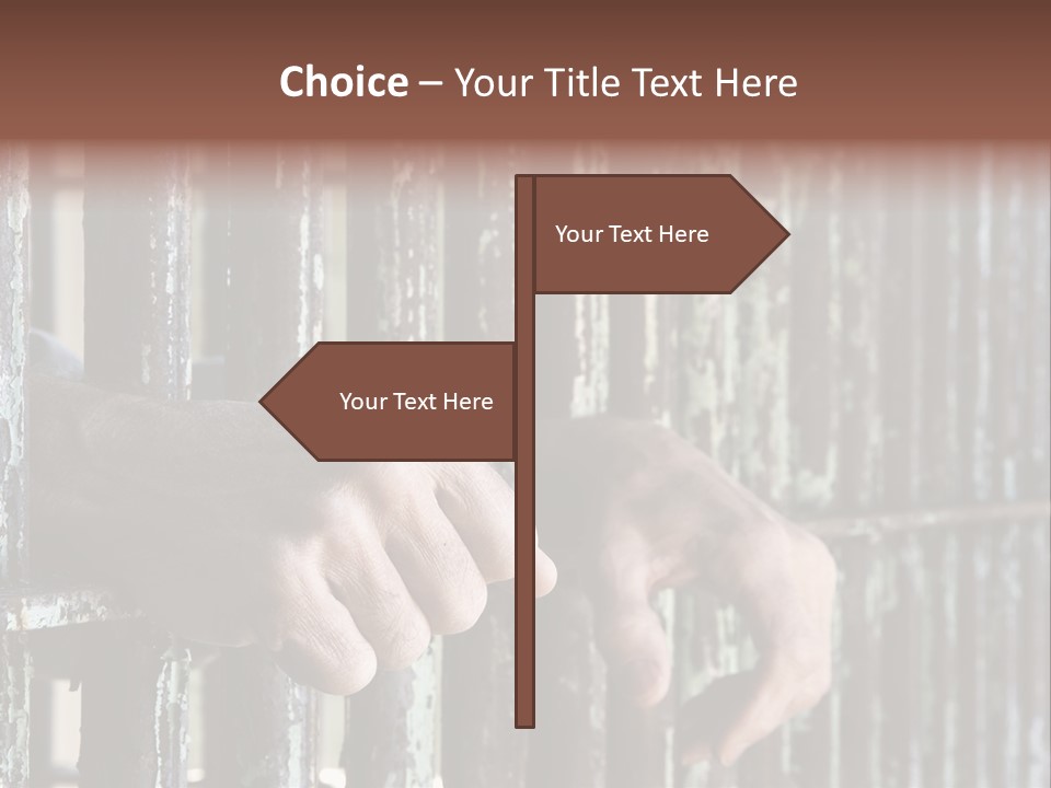 Two Hands Rust PowerPoint Template