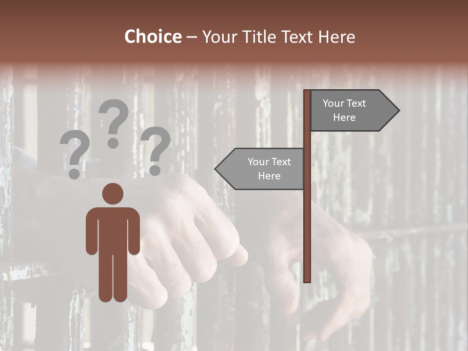 Two Hands Rust PowerPoint Template